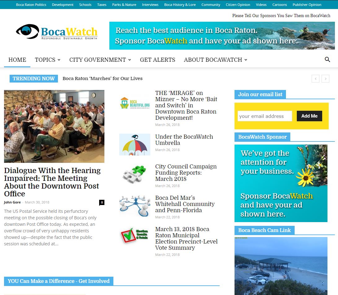 BocaWatch Redesign 2018